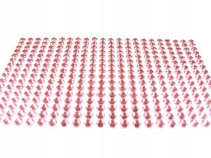 cyrkonie na blistrze 352szt. różowe samoprzylepne | DC-2003