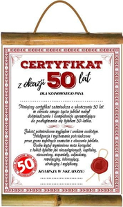 dyplom certyfikat 50 lat Pan | D70