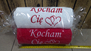 ręcznik 2szt KOCHAM CIĘ  9525