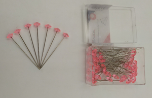 szpilki ozdobne różowe 50szt diament 54mm  6 paczek  SPD54-RO