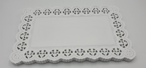 Serwetki ozdobne 24 x 15cm prostokątne 100szt.  białe  22-31