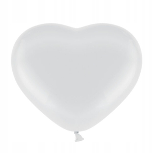balony białe 50szt. serca "11"  | 5138