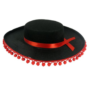 kapelusz SOMBRERO z pomponikami | MA-022