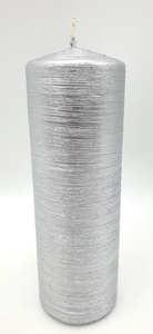 świeca walec srebrna drapana 70/200mm | W70200D