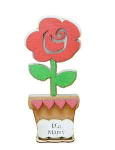 kwiat doniczka róża MAMA | 7324