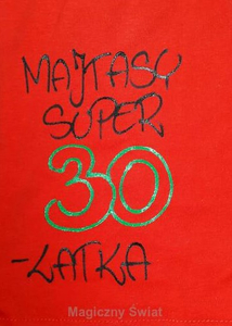 bokserki męskie humor ręcznie malowane Majtasy Super 30-latka