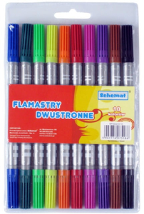 flamastry dwustronne 10 kolorów  5186