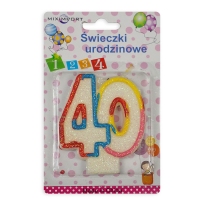 świeczka urodzinowa cyfra 40  |  SW-290M