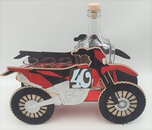 karafka + 6 kieliszków MOTOR CROSS  40 urodziny