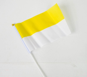 flaga żółto-biała 12szt. PAPIESKA