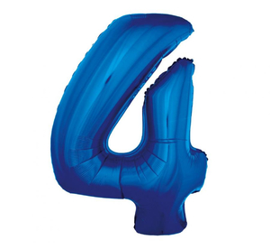 Balon foliowy "Cyfra 4", niebieska, 92 cm         FG-C85N4