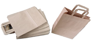 torebka papierowa z uszami 25szt SZARA 25 x 11 x 32 cm    3826