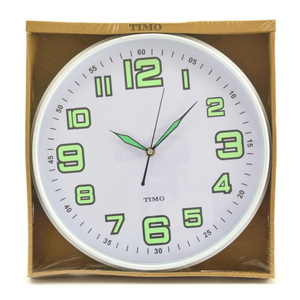 zegar ścienny z fluorescencejnymi cyframi 33cm TIMO | 65