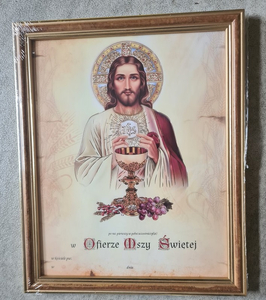 obraz 20 x 30 cm  Pamiątka Komunii Świętej  - do wypisania  