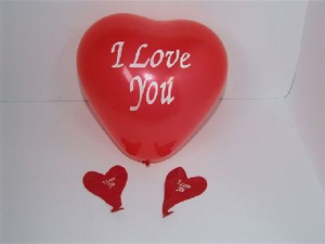 balony serce 12szt. na blistrze I Love You  | BL-071M