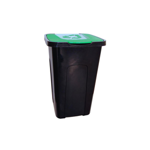 kosz na śmieci pojemnik na odpady do segregacji 50l zielony