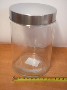 słój szklany 1,5L  z zakrętką na suszone grzybki 
