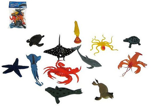 Zwierzęta morskie twarde 12-rodzajów 13cm