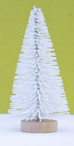 choinki brokatowe perłowa 8cm 2szt. | CHB-8-PER