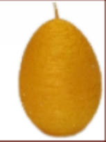 świeca jajko średnie drapane 70/90 mm  żółte   J7090D-L9