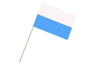 flaga materiał biało-niebieska 25szt. MARYJNA