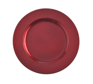 talerz plastikowy podstawka 13cm RED  | ART10796