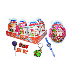 jajko niespodzianka Merry Christmas toy egg 20g - Good Crunchy Foodsuprise 4 in 1   6szt. 