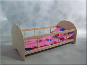 łóżeczko drewniane dla lalek duże 64709