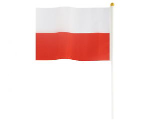 Flaga Polska  30x45 z patykiem-60cm 