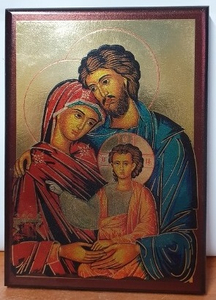 obraz ikona 15x20 Święta Rodzina