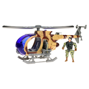 helikopter ze światłem dźwiękiem + żołnierz 