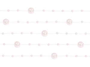 Girlandy perłowe, jasny  różowy, 1,3m x 5szt. GP19