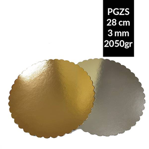 podkład 3 mm złoto / srebro 28 cm - 5 szt. PGZS-28