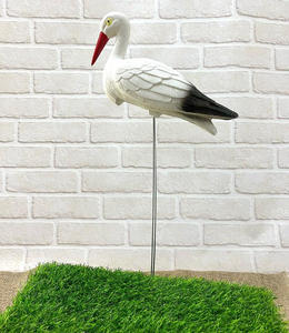 ptak sztuczny-plastik BOCIAN nogi drut 60 cm FFT-1-1042