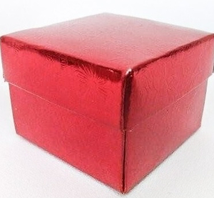 pudełka papierowe 5x3,5cm CZERWONE 12szt 4516