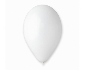 balony pastel 12" białe 01 100szt. |  G110/01