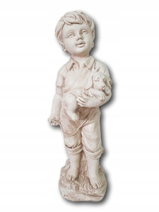 figurka Chłopiec z pieskiem 44cm