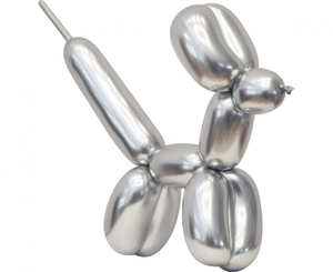 balony do modelowania Beauty&Charm, platynowe srebrne, 50 szt. KK CB-MLSR