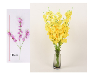 kwiat sztuczny ORCHIDEA 10szt drobna na łodydze 3-ramienna 50 cm  mix KCR-102A,B,C,D,G
