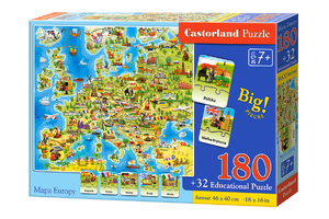 puzzle 180 el MAPA EUROPY  Castorland E-227