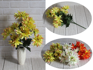 bukiet CHRYZANTEMA ze środkiem 9 kwiatów wys. 52 cm, kwiat 14 cm KCH-18093