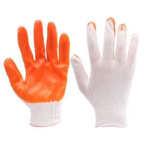 rękawiczki 12par  gospodarcze, ogrodowe gumowe 19 cm pomarańczowe NT4754