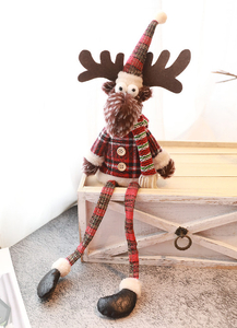 figurka, maskotka bożonarodzeniowa RENIFER MĘSKI z miękkimi nogami 60x15 cm XGI-103  