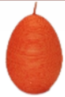 świeca jajko średnie drapane 70/90 mm  pomarańczowe   J7090D-L10