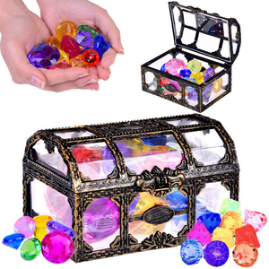 piracka skrzynia z kolorowymi kryształkami - poszukiwanie skarbów SP0782