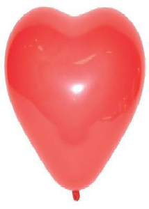 Balony serca czerwone  kol.42 ,  op.100szt.  CR11