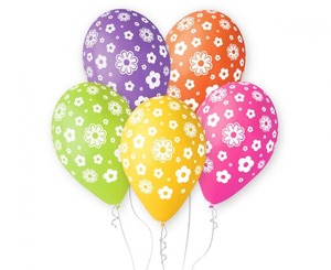 balony Premium "Kwiatuszki" 12" 5szt. | GS110/P107
