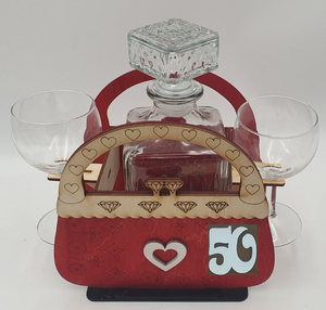 karafka + kieliszki TOREBKA 50 urodziny 