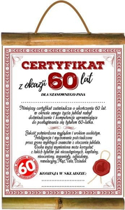 dyplom certyfikat 60 lat Pan | D80