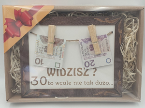 urodzinowa ramka na pieniądze "Widzisz..." 30-tka | P1291P30